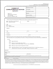 Change of Correspondance
